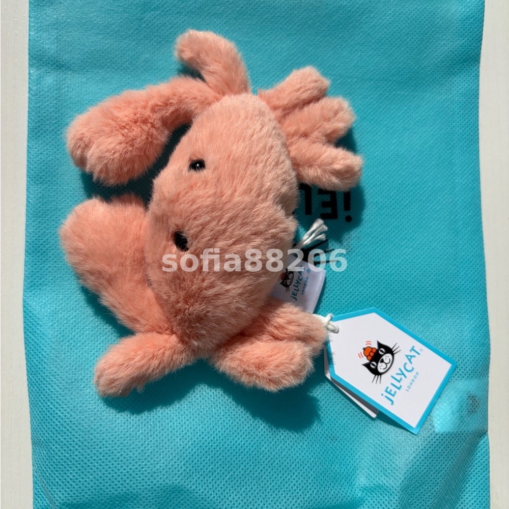 Jellycat Fluffy Crab Brand New With Dust Bag